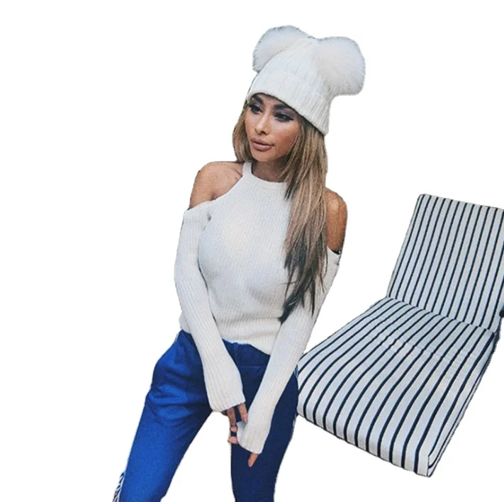 2024 зимняя вязаная шерстяная шапка с помпоном