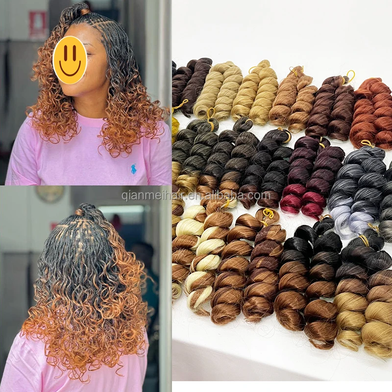 10in spiral curl French loose wave curly Crochet Braid Hair Wand curlys a crochet