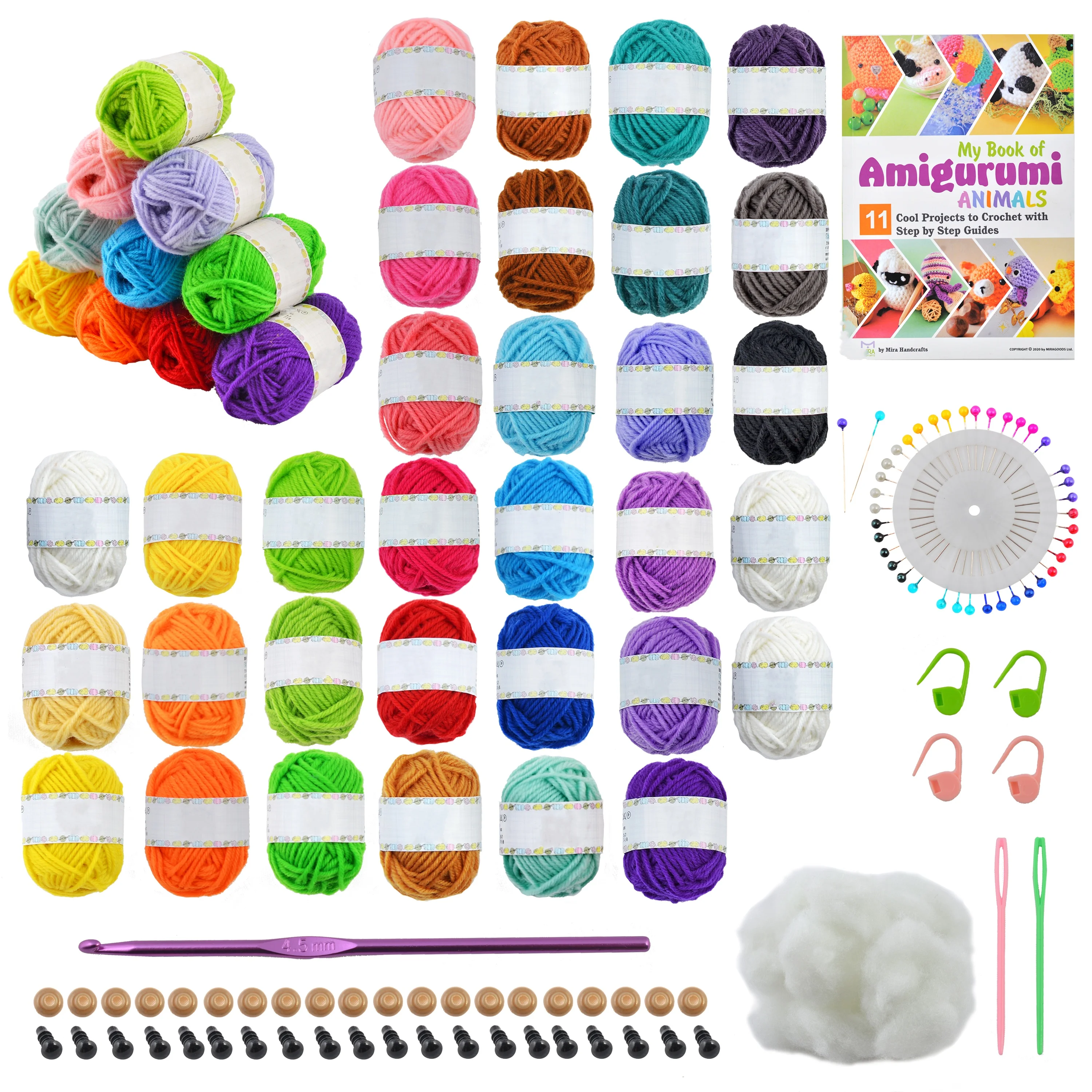 DIY 100% Acrylic Yarn 4ply/8ply Acrylic for Crocheting & Knitting, Gift for Beginners