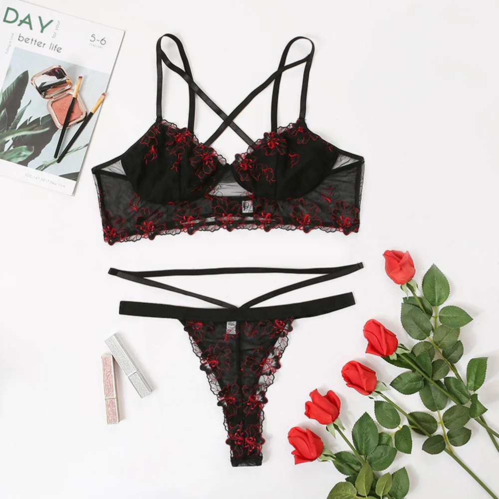 Wholesale Plus Size 4XL Bralette Bra And Panty Set Pink Lace Balconette Intimate Bralette Set Exotic Sexy Lingerie For Fat Women