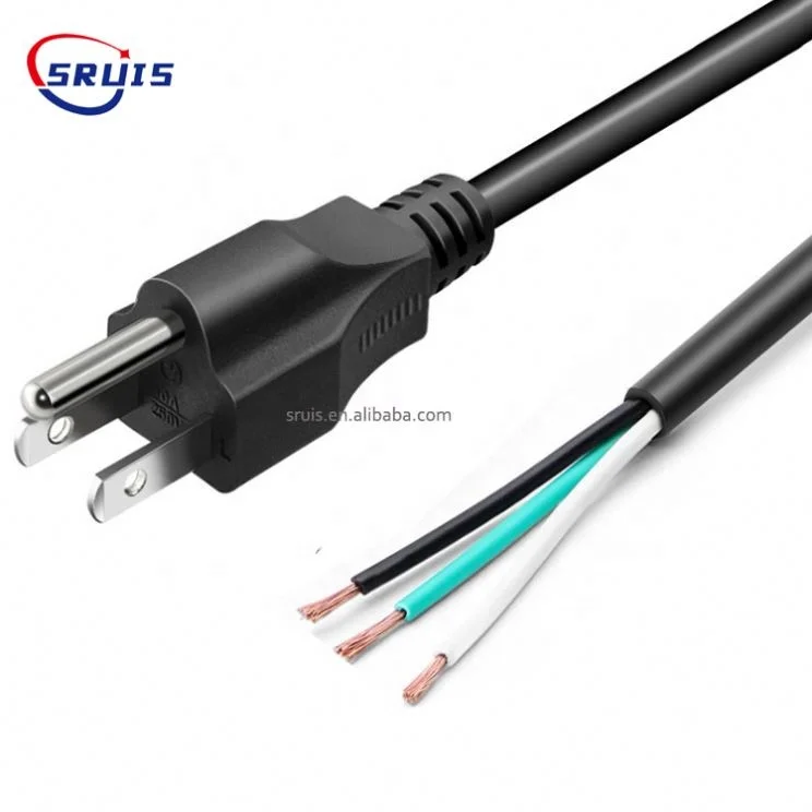 Ac Cord Cable H03VVH2-F H05VVH2-F Flat Electrical Extension NEMA 1-15P To IEC C7 TV power lead for computer
