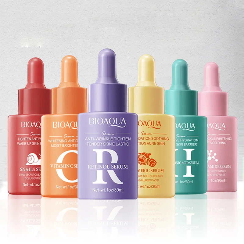 Private Label Vitamin C Serum 5 In 1 Hydrating Face Hyaluronic Acid B5 High Concentration Facial Serum 10% Niacinamide