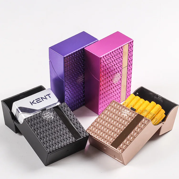 
Manufacturers selling high-quality portable 20pcs Automatic Opening Environmentally Friendly Plastic Cigarette Case 