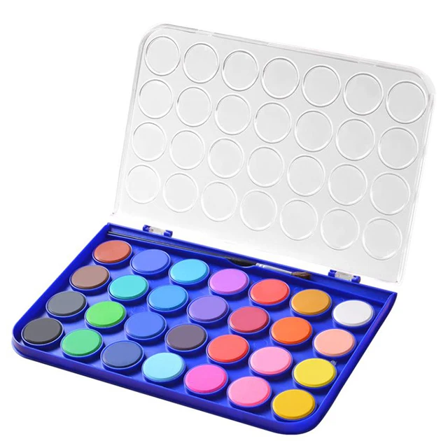 Professional 18/24/36/42 colors solid watercolor Washable Watercolor Paint Set Kit