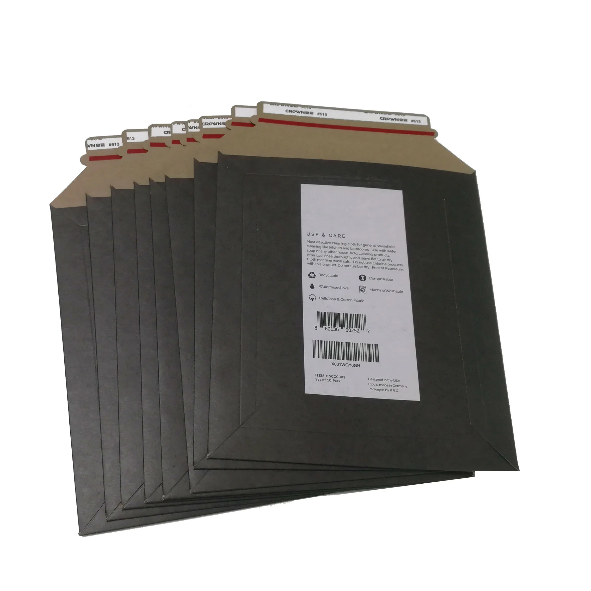 Custom Black Hard Rigid Cardboard Mailing Envelope All Board Mailer Envelope Document Mailers Stay Flat Mailers