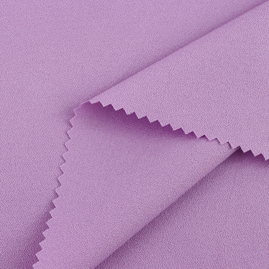 100 Polyester Spandex Soft Stretch Woven Como Crepe Plain Crinkle Printed Dyed  Moss Crepe Fabric