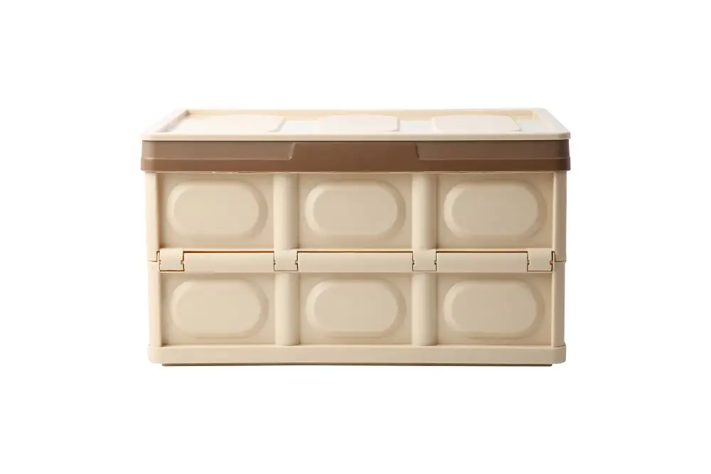 High Quality Desk Storage Plastic PP Foldable Basket Easy Storage Box with Lid