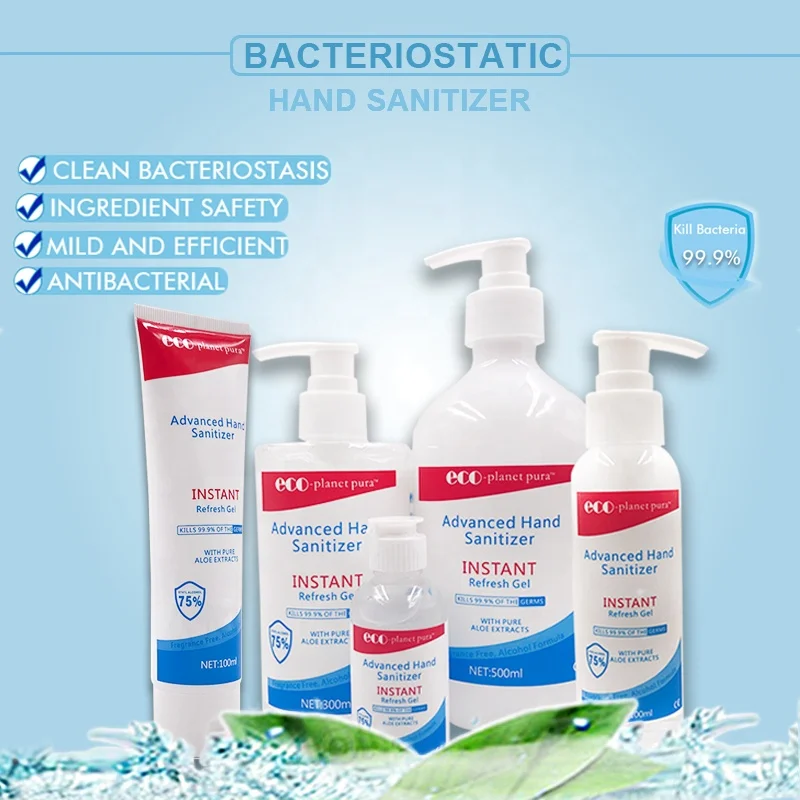 OEM Factory Private Label Custom Brand Manufacturers Antibacterial Portable Waterless Instant Alcohol Hand Sanitizer