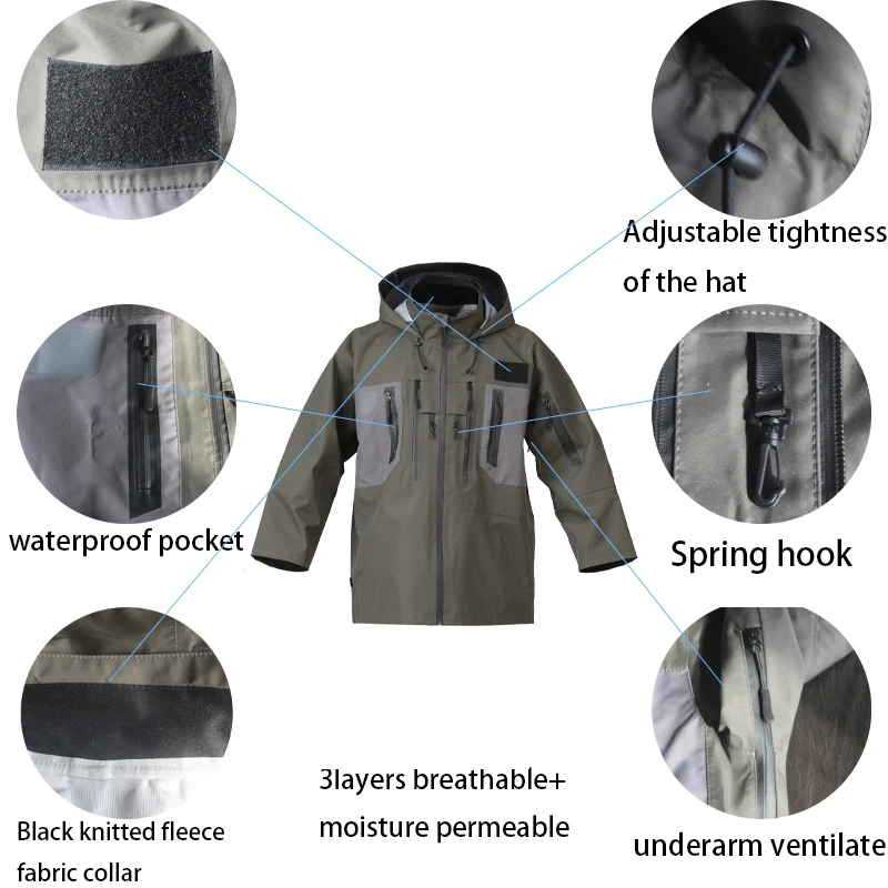 High quality NEW fashion 2024 waterproof Hiking Hunting hard Shell Rain Jacket outdoor Waterproof Jacket heating Jacket gore-tex