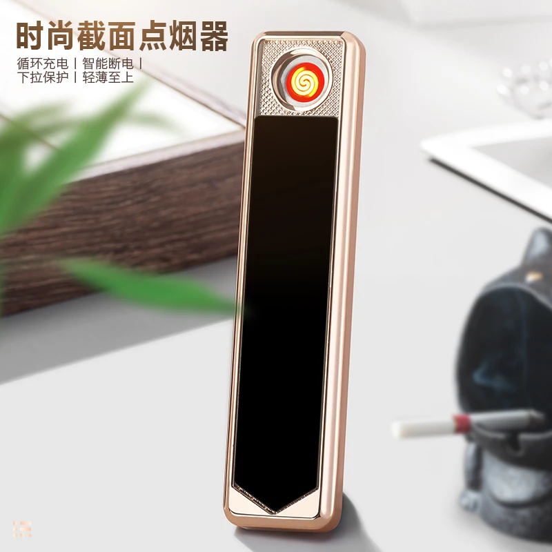 Электронная перезаряжаемая Зажигалка YQ060 с индивидуальным логотипом наружная беспламенная