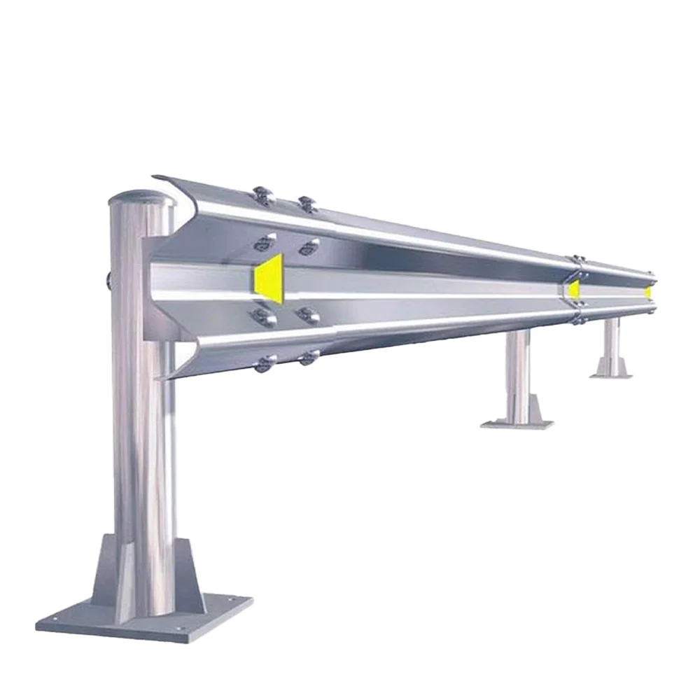 China factory road road high quality galvanized double wave guardrail three wave guardrail z column