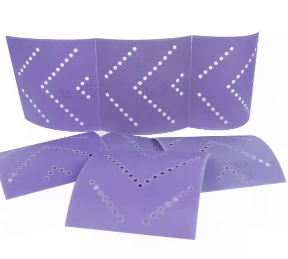 Multi-hole Ceramic Sandpaper Sheet Roll 12m Purple Hook And Loop Coated Sanding Sheet