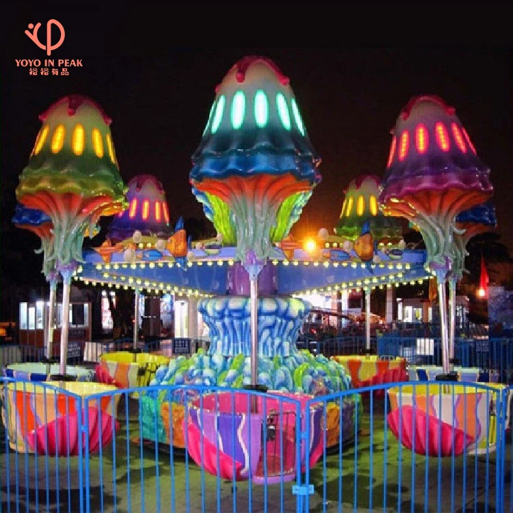 Hot Sale Outdoor Themed Amusement Park China Supply Factory Price Attraction Equipment Happy Jelly Fish Ride For Sale