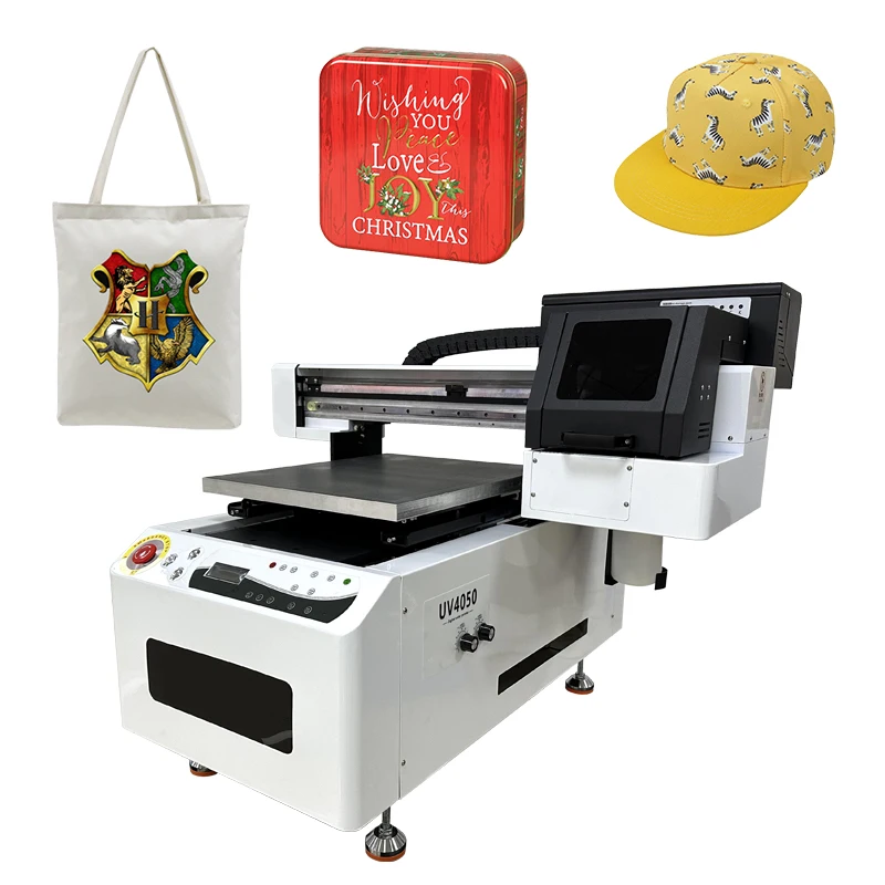 Manufacturer 4050 multifunction uv flatbed Printer with xp600 I1600 I3200 printhead for Glass Mug Bottle Phone Case printing