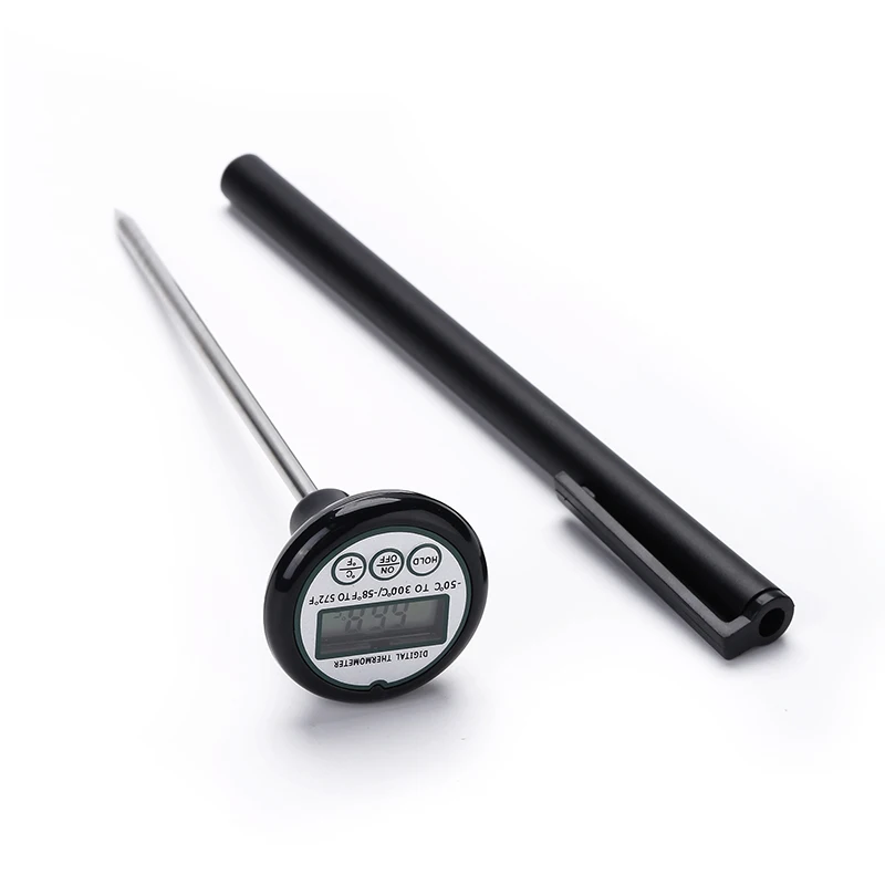 Best Stainless Steel Casing Long Food Probe Waterproof LCD Display Instant Read Digital Thermometer for Cooking BBQ Grilling