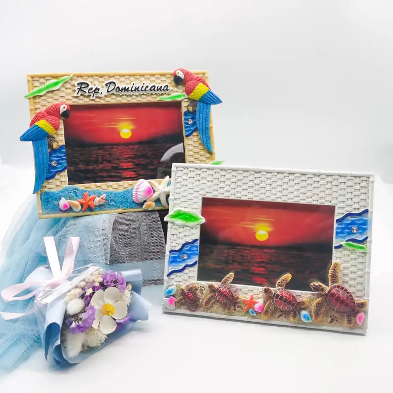 Custom Sea life Resin Photo/Picture Frame Tourist Souvenir Gifts