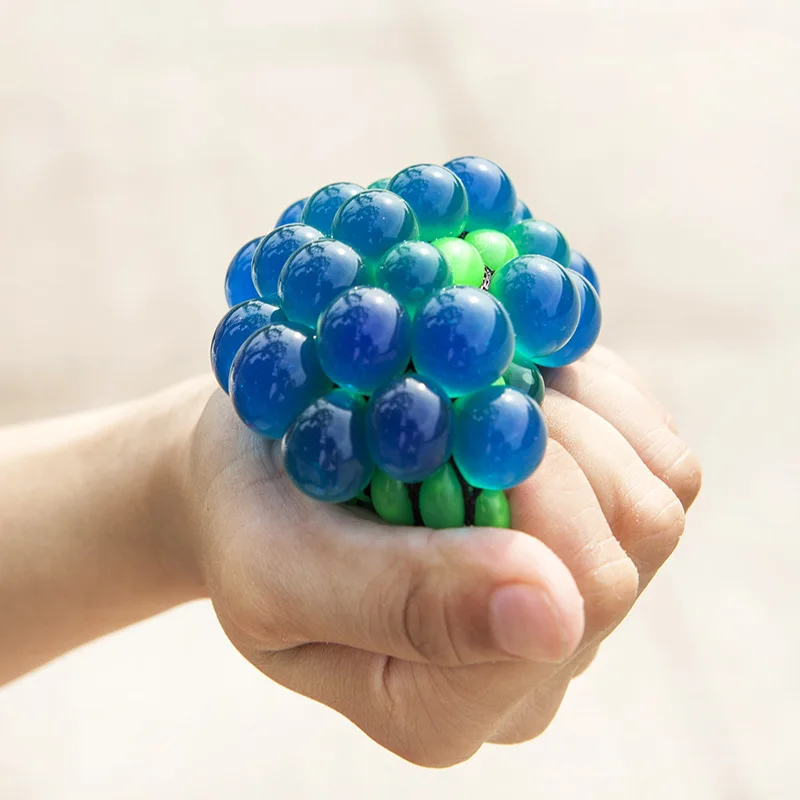 Stress Relief Squeeze Grape Balls TPR Fruit Cute Grape Ball Stress Ball