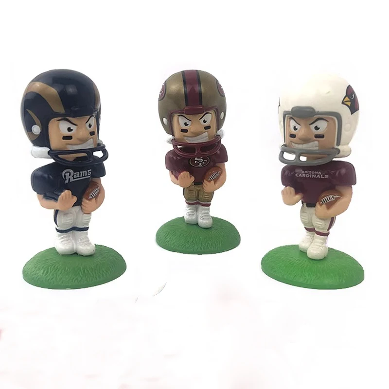 Dihua Customized Miniature Cartoon Rugby Football toys Football Action Figures Collection NFL Team igures