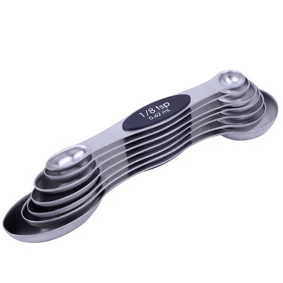 Magnetic 8 Pcs Stainless Steel Measuring Tool Measuring Spoons Set  For Kitchen Baking