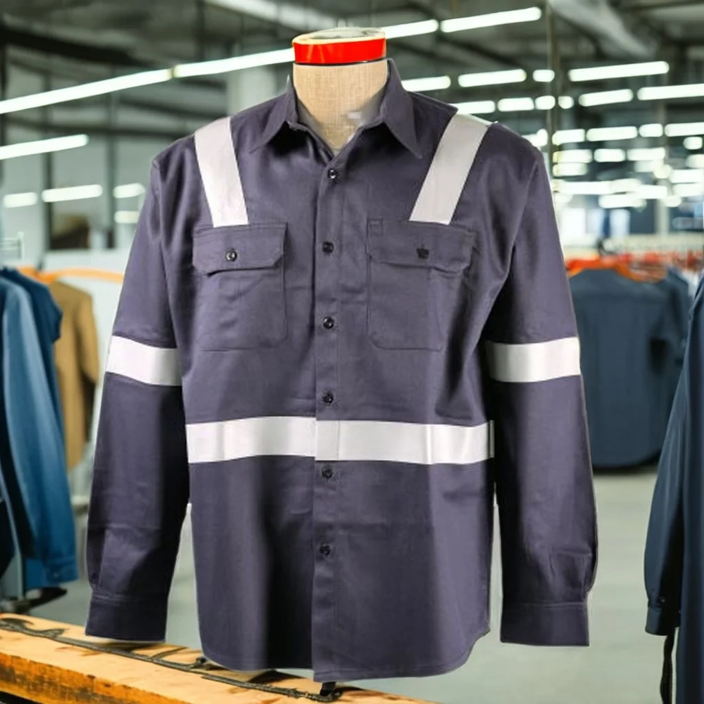 Wholesale cotton safety fire resistant work clothes engineer workwear uniform flame retardant working coveralls