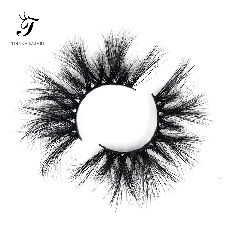 manufacturer 3d mink eyelashes 25mm lashes with lash packaging
