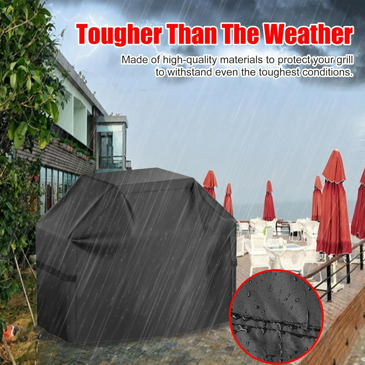 Factory Outdoor Garden BBQ Barbecue Grill Cover UV Protection  Waterproof Dust-proof Windproof 10000 PA 210/420D/600D Oxford