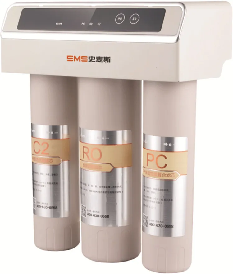 Wall Mounted C2+Ro+Pc Filtration Reverse Osmosis Ro Drinking Water Home Purification 7 Stages Ro System Alkaline Water Purifier