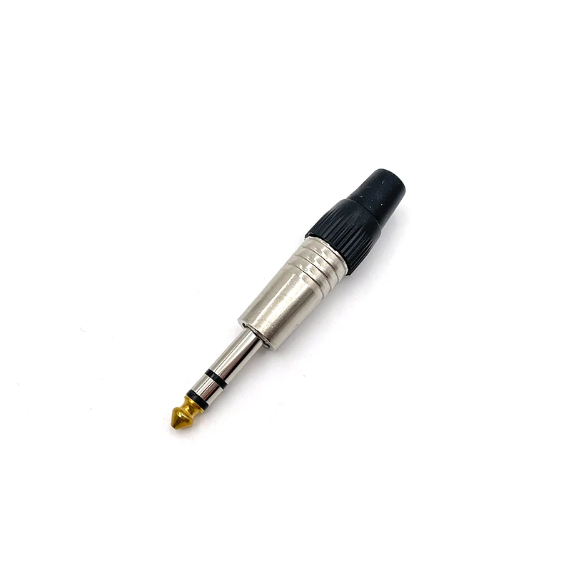 Gold Plated 6.3mm Stereo Audio Mixer Loudspeaker Power Amplifier Terminal Plug Joint Connector