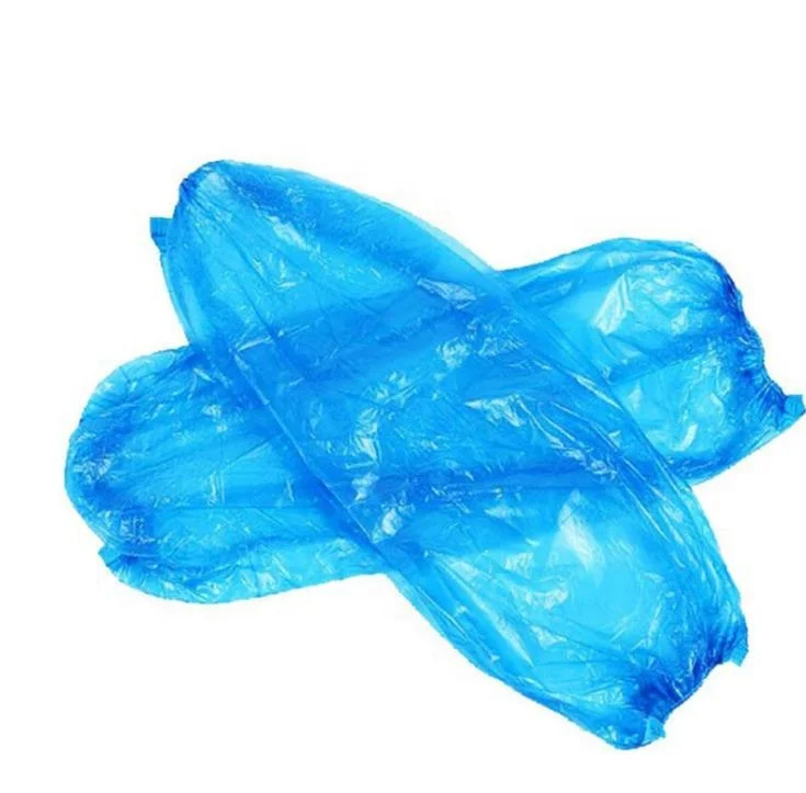 Завод сразу пылезащитные одноразовые пластиковые рукава крышка водонепроницаемый пластик Pe/cpe готовка над рукавами с эластичным манжетом