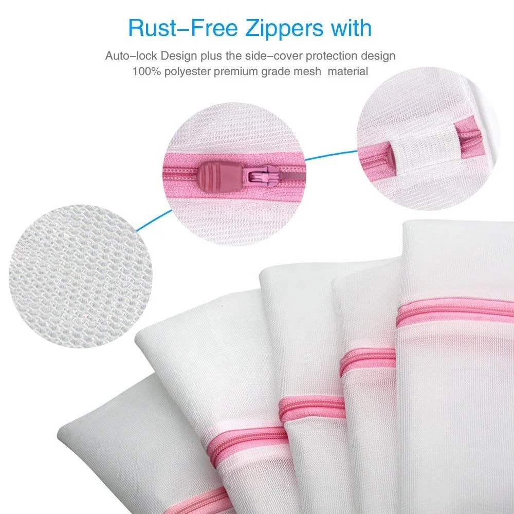 7Pcs Mesh Laundry Bags for Delicate with Premium Zipper Travel Storage Organize Bag Clothing Washing Bags for Laundry