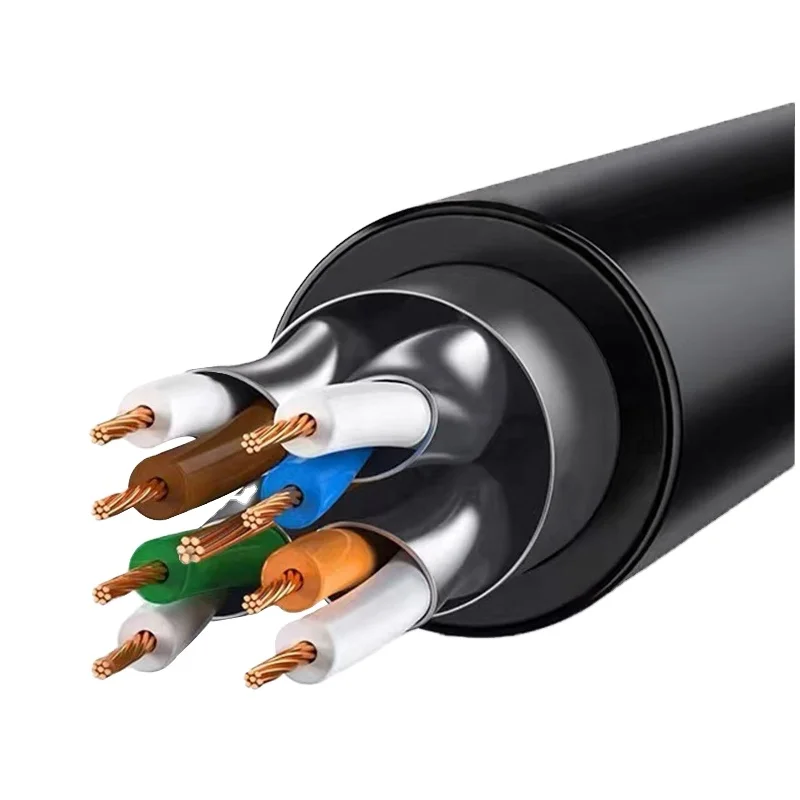 High quality Cat7 Ethernet Cable RJ45 Right Angle UTP Network Cable Patch Cord 90 Degree Bare Copper Flat CAT8 Network Cable