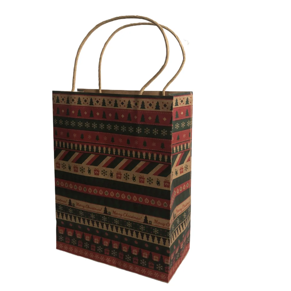 Wholesale Brown Kraft Paper Bags Take Away Fashionable Recyclable Clothing Food Packaging Hot Stamping Logo Printing Advertising