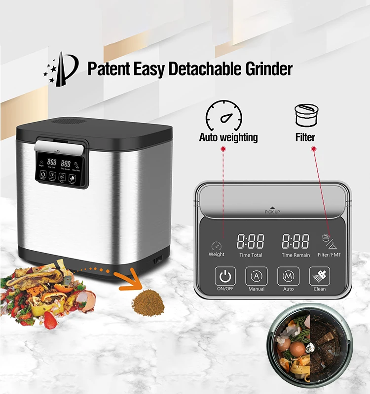 Electric Kitchen Waste Grinder Machine Household Kitchen Food Waste Composting Machine Food Waste Recycling Disposer