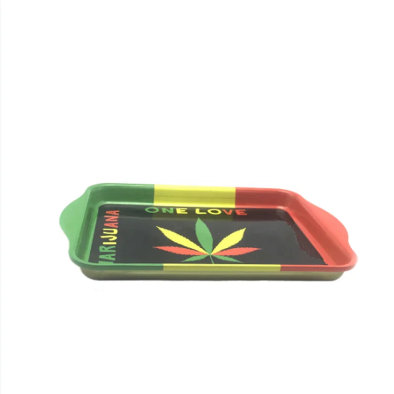 Custom Metal Tin Cigar Tray  Rolling Tray Tobacco for Smoking Ashtray
