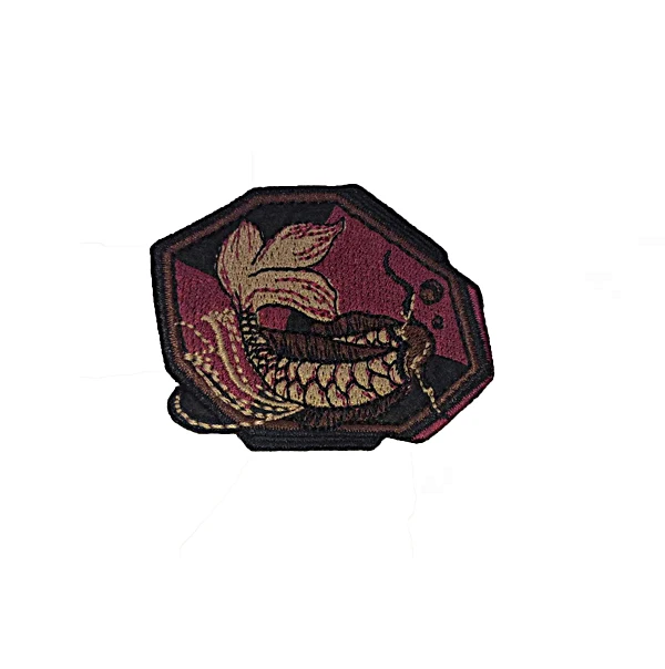 Wholesale customization Figure shape stitched border  embroidered patch for clothes