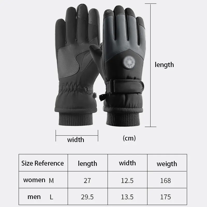 New Design Winter Unisex Ski Gloves Sports Safety Waterproof Touchscreen Gloves Motorbike Riding Gloves
