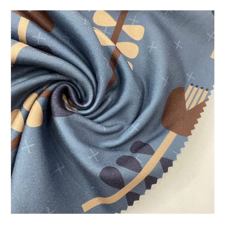 Colorful Custom Digital Printing Designs Velour Printed Brushed Knitted Polyester Rib Dralon Fabric Supplier