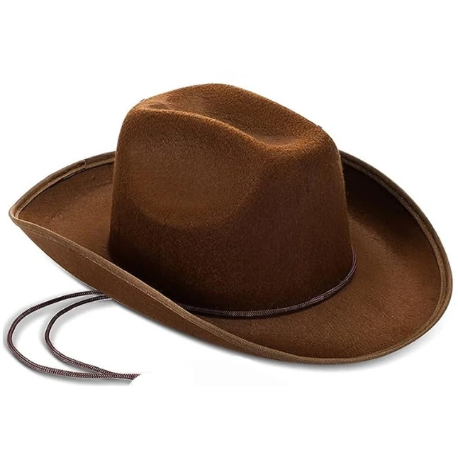 Cheap Party Cowboy Hat For Adults Headgear Sheriff Rodeo Rider Wild West Costume Carnival Theme Party Felt Cowboy Hat