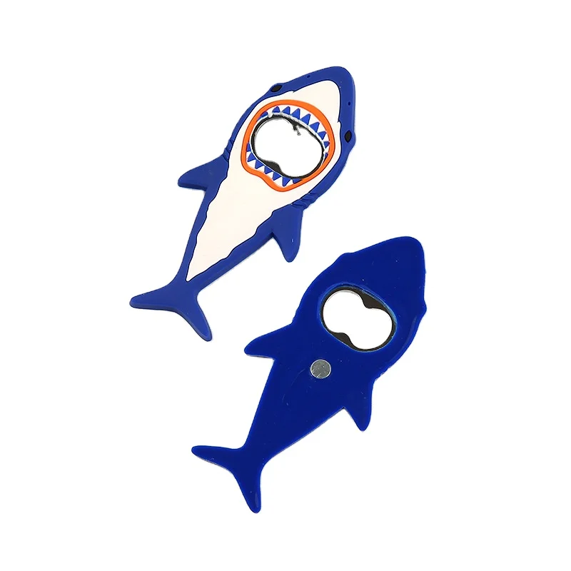 OEM Силиконовая открывалка для бутылок в форме Кита акулы, открывалка для бутылок пива, бара, открывалка для бутылок вина