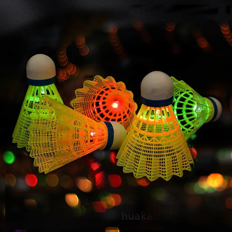 Wholesale Led Glow In The Dark Outdoor Indoor Badminton Plastic Shuttlecocks High Stability And Durability  Shuttlecock