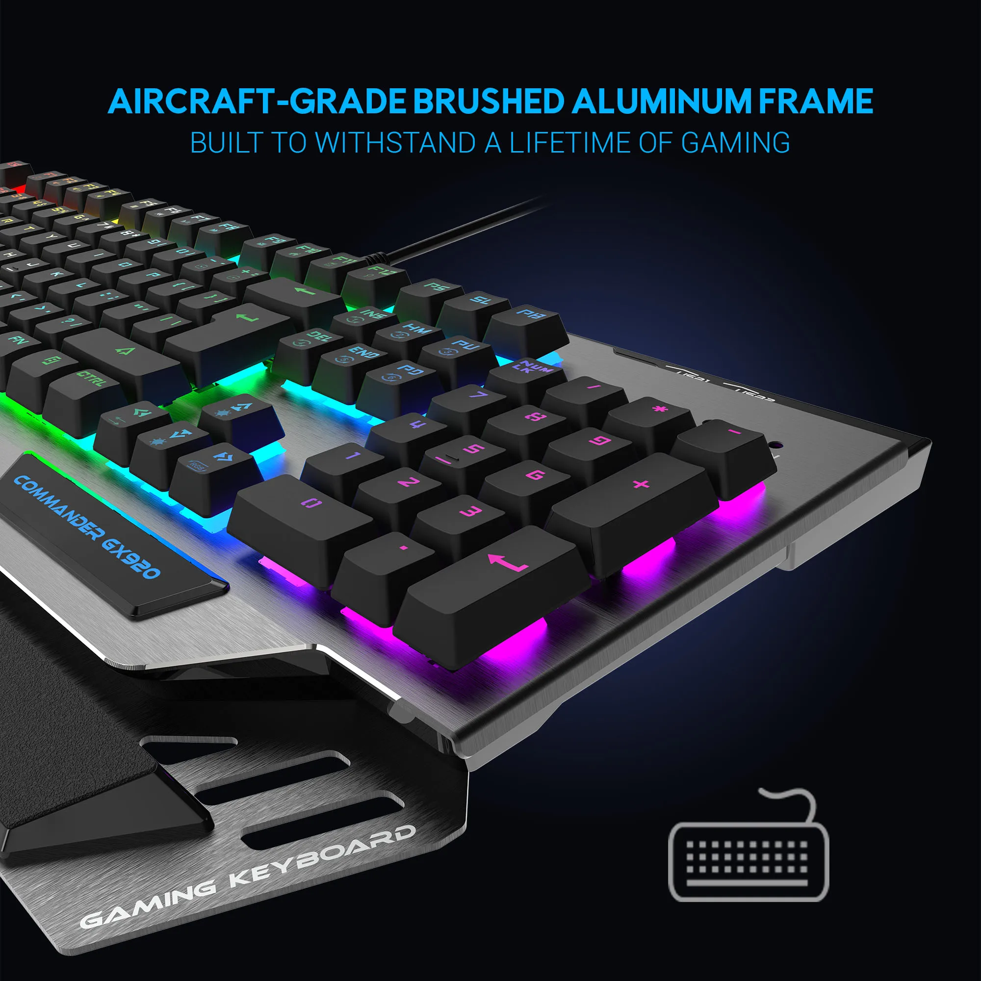  Профессиональная Механическая игровая клавиатура GX920 с RGB-подсветкой водонепроницаемая защитой от фиктивных нажатий двойной
