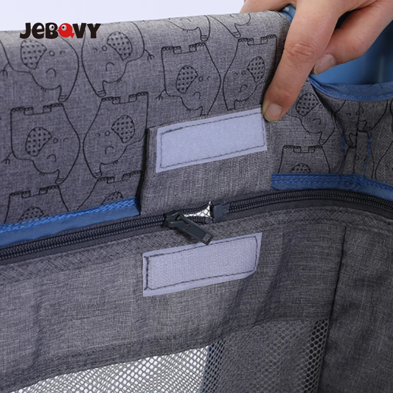 Crib Manufacturer Cartoon Design Lightweight Baby Playard Compact Foldable Travel Cot for Toddler