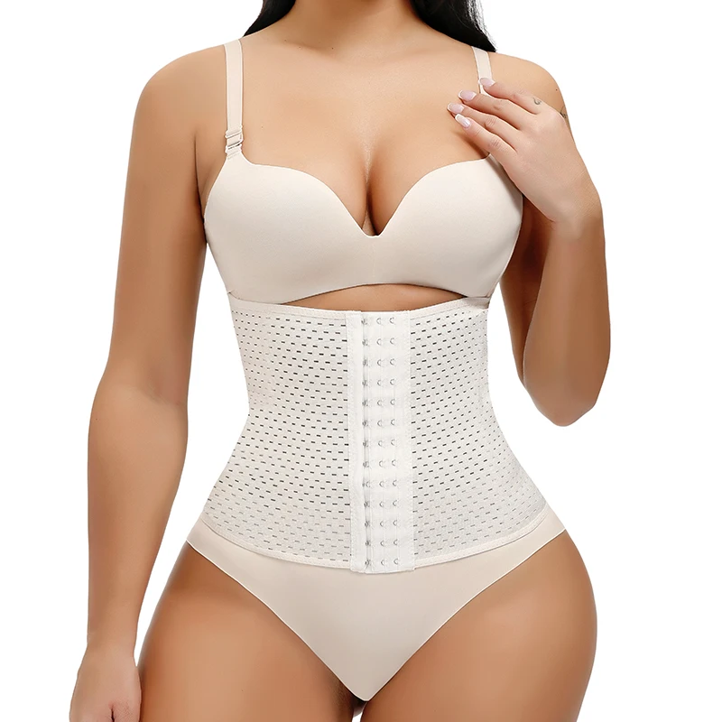 Hot Adjustable 4 Rows 13 Buckles Comfortable Waist Effective Support Women Body Shaper Waist Trainer