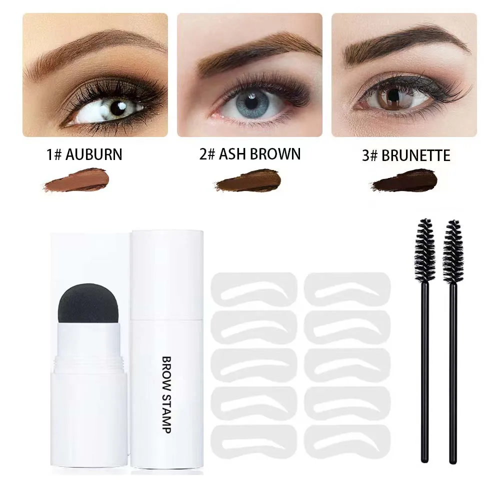 Free Custom Logo OEM 100 PCS Private Label Waterproof Eyebrow stamp and stencil kit