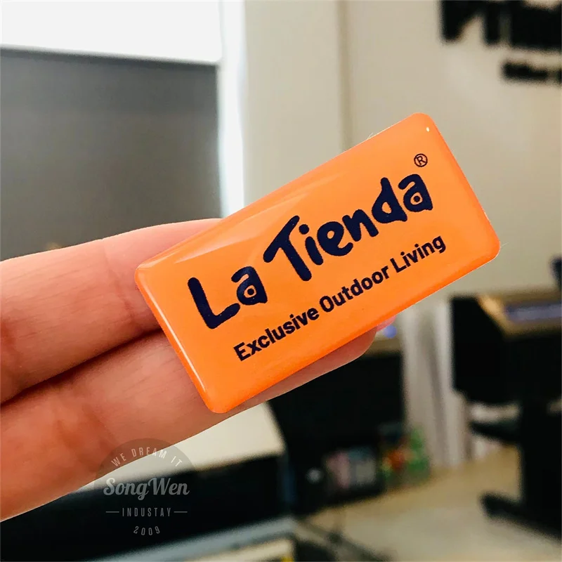 Custom Epoxy Personalized Logo Cartoon Self Adhesive Thick Waterproof Badge Sticker Clear Transparent Dome 3D Resin Stickers