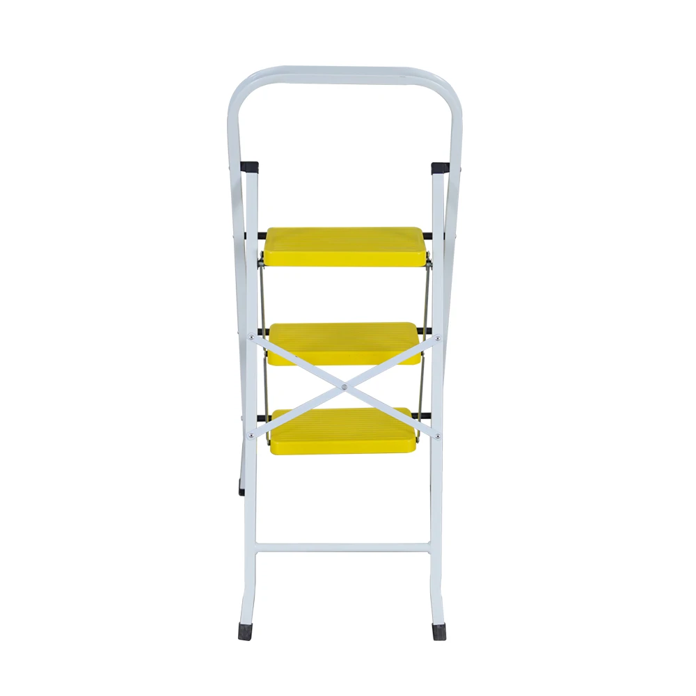 Factory Direct Sale Light Yellow Navy Blue Low Price Multi-Position Ladders Chrome Stair Ladder