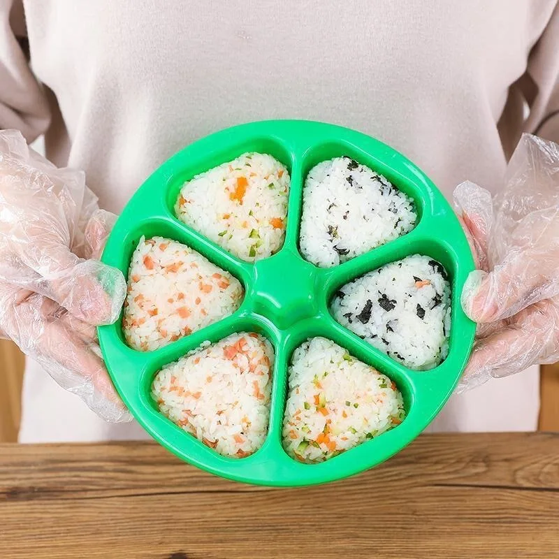 DIY Sushi Mold Onigiri Rice Ball Food Press Triangular Sushi Maker Mold Sushi Kit Kitchen Tools Bento Box Accessories W24-102