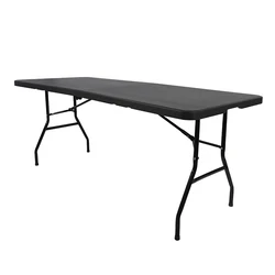Outdoor Indoor Durable Rectangular HDPE Folding Table Portable Plastic
