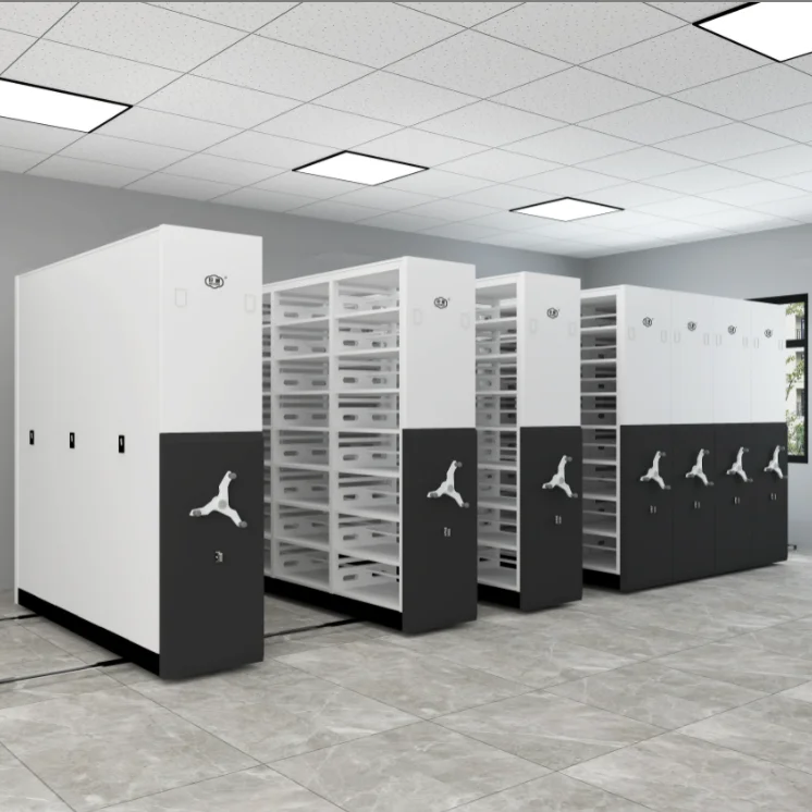 Mobile Sliding Mass Shelf Manual Filing Rack System File Mobile Storage System