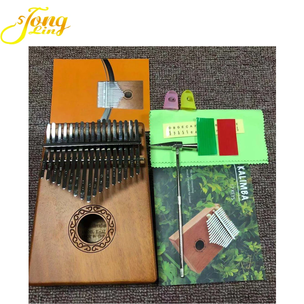 17 Key Finger Kalimba Acacia Mbira Sanza Thumb Piano Kalimba